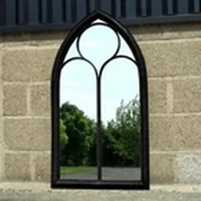 The Range Multicolor Arched Top Wall Mount Plastic Mirror 90x60x4 Cm - Black