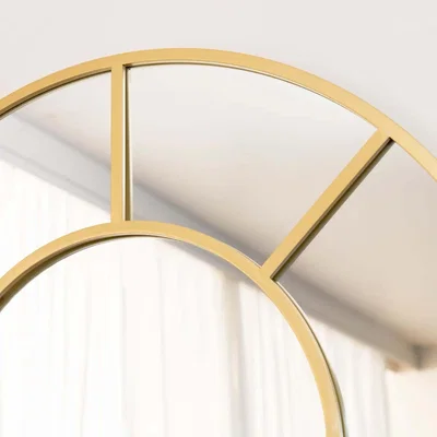 The Range Mio Gold Metal Arched Mirror 200cm x 120cm - Gold