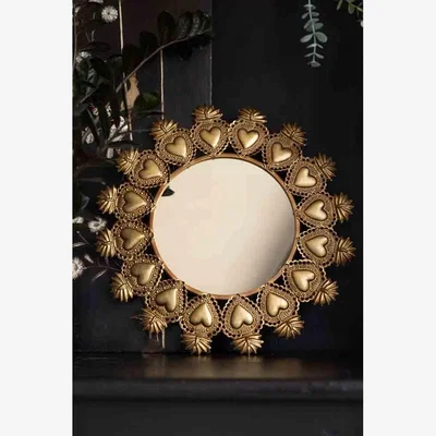 Rockett St George Gold Milagro Heart Mirror
