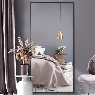 The Range Artus Black Aluminium Rectangle Mirror - Black