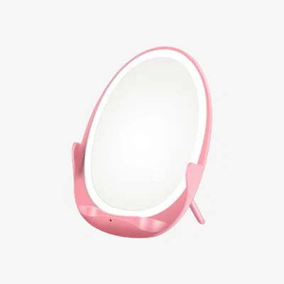 The Range 2-in-1 Wireless Charger LED Beauty Mirror - Pink