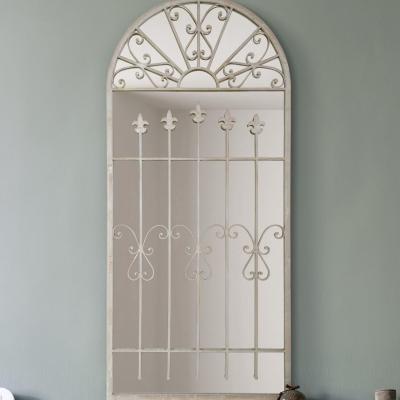 The Range MirrorOutlet The Somerley Full Length Rustic Framed Arched Gothic Mirror  - Stone