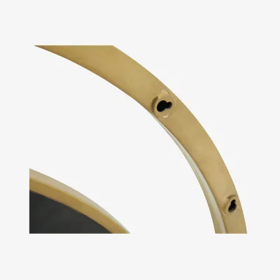 The Range Faiza Gold Large Textured Wall Mirror - Gold