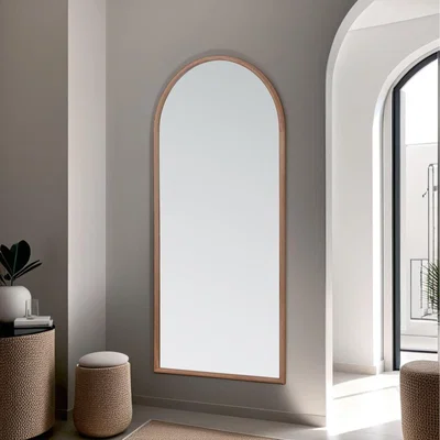 The Range Oak Full Length Arched Wall Mirror - Oak