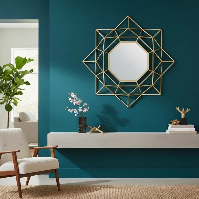 The Range Avento Large Round Silver Wall Mirror - Gold