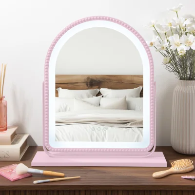 The Range Bobble Arch LED Vanity Mirror - Light Pink