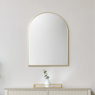 The Range Large Arched Wall Mirror - Gold