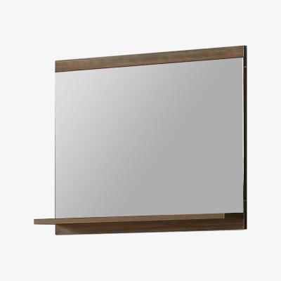 The Range Wall Mirror with Shelf Walnut - White