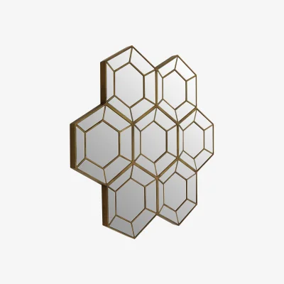 The Range Cocoa Concentric Frame Round Wall Mirror - Gold