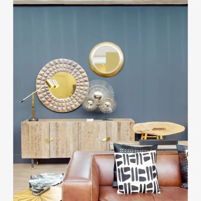 The Range Marcia Gold Finish Wall Mirror - Silver