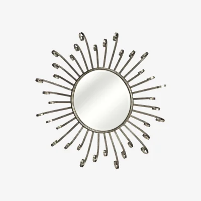 The Range Cissell Spoke Style Wall Mirror - Silver