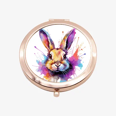 The Range Bunny Rose Gold Compact Mirror - Rose Gold