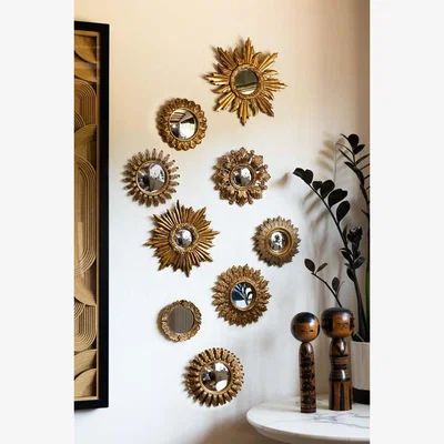 Rockett St George Set Of 9 Assorted Ornate Gold Framed Mirrors