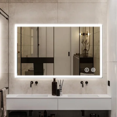 The Range Dimmable Wall Mounted Vanity Mirror - White / 80cm