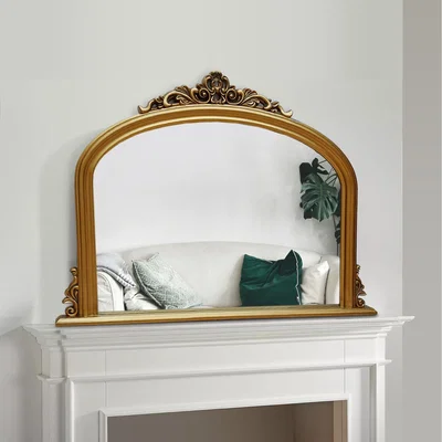 The Range Reading Overmantle Mirror Gold - Gold