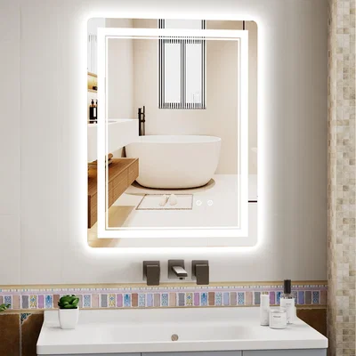 The Range LED Bathroom Mirror with Anti-Fog - White