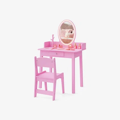 The Range Kids Vanity Set with Lighted Mirror - Pink