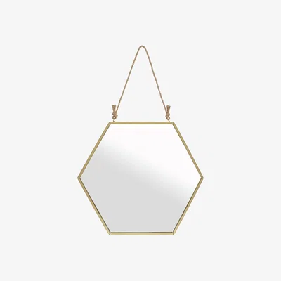 The Range Large Gold Geometric Mirror - Gold