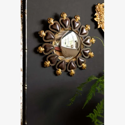 Rockett St George Milagro Heart Round Convex Mirror