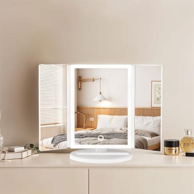 The Range Lifeideas Makeup Mirror with LED Light Strip and 2 Square Magnifiers - White