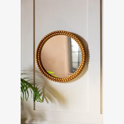 Rockett St George Round Bobbin Frame Mirror