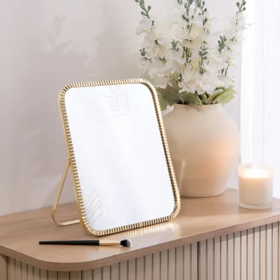 The Range Gold Fluted Mirror