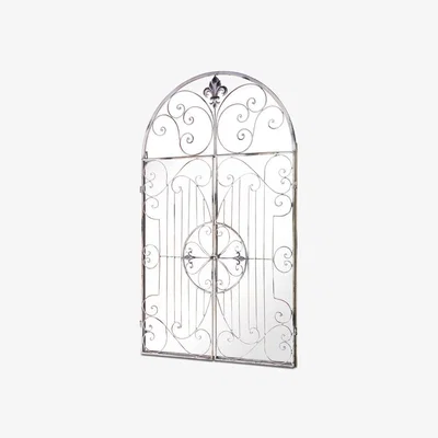 The Range Kirkby Metal Arch Window Garden Mirror - Silver