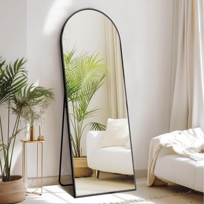 The Range Arched Full Length Mirror with Slim Aluminum Alloy Frame - Black
