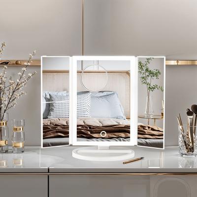 The Range TriFold LED Makeup Mirror - White / 3 Magnifying Mirrors