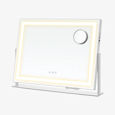 The Range SONGMICS Matte White Vanity Makeup Mirror with Lights - Matte White