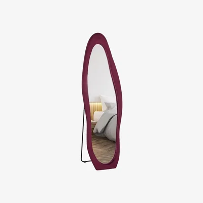 The Range Irregular Wavy Mirror - Burgundy