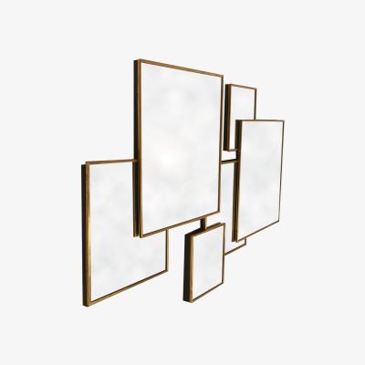 The Range Gold Framed Multi Mirror - Square - Yellow