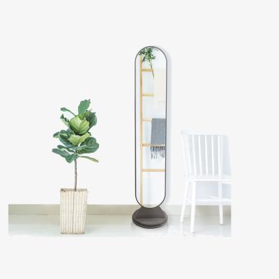 The Range Rotating Grey Standing Mirror - Grey