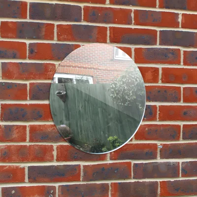 The Range Round Wall Mounted Non Shatter Acrylic Circle Mirror - Silver