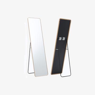 The Range Mirror with Modern Rectangular Metal Frame - Gold