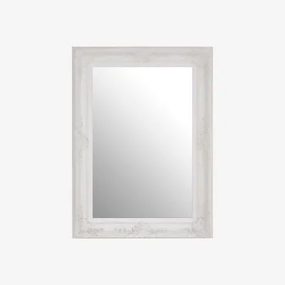 The Range Ando Medium Square Gold Finish Wall Mirror - White