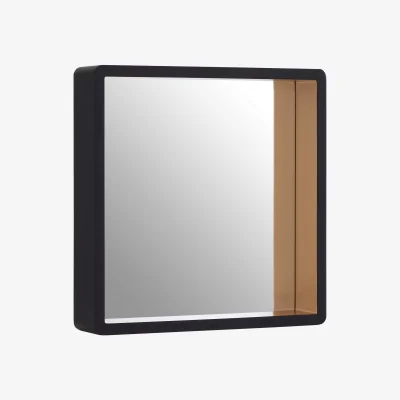 The Range Nicolette Cut Out Design Silver Wall Mirror - Black