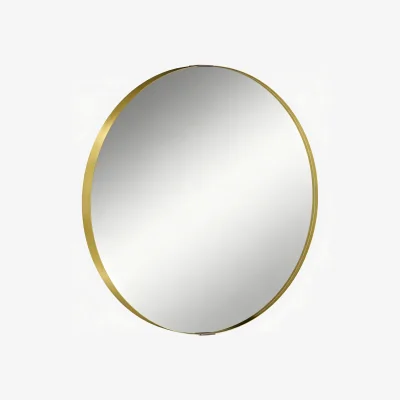 The Range AKA 61 cm Round Wall Mirror with Aluminium Frame, Gold Tone