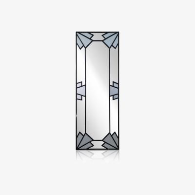 The Range Handcrafted Art Deco Mirror - The Deco Edge - Black
