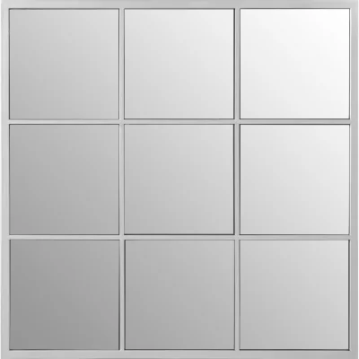 The Range Faiza Gold Medium Textured Wall Mirror - Silver