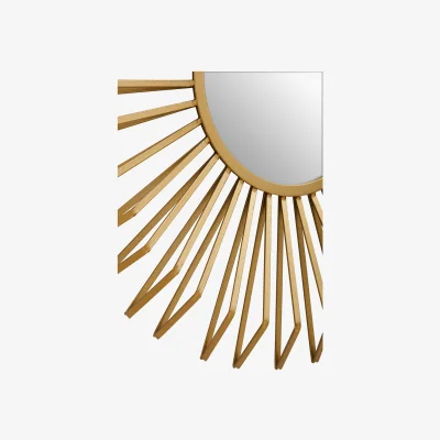 The Range Alchemist Small Square Gold Finish Wall Mirror - Gold