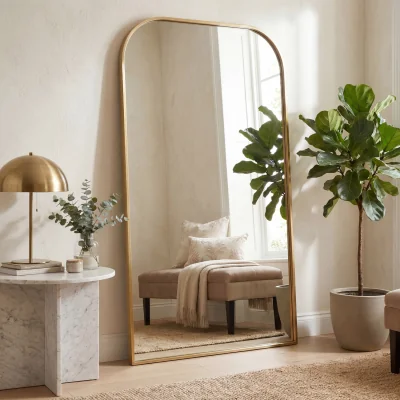 The Range Contemporary Metal Mirror - Gold