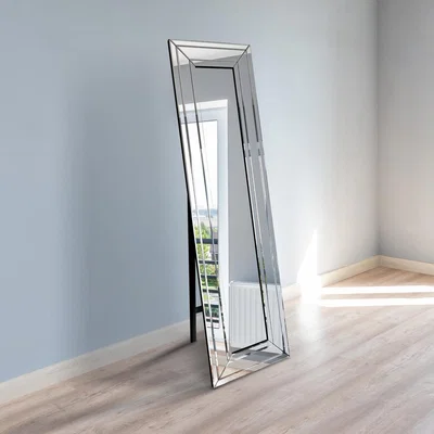 The Range MirrorOutlet Triple Bevel Large Modern Venetian Cheval Mirror 150 X 40cm - All glass