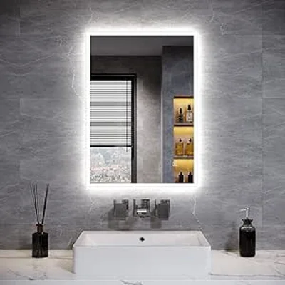 The Range Rectangular Shape Silver Mirror LED Bluetooth Speaker  - Silver