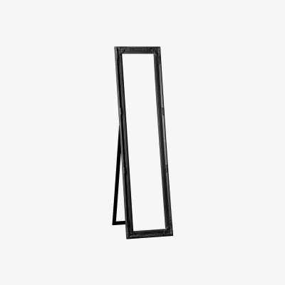 The Range Brussels Vintage Floor Standing Black Chic Mirror - Black