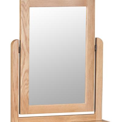 The Range Home Source Natland Wooden Oak Dressing Table Mirror - Light Oak