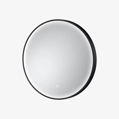 The Range nuie LED Touch Sensor Round Mirror - Matt Black