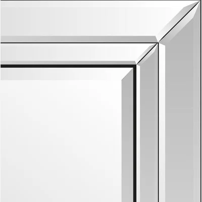 The Range MirrorOutlet Pennington Mitered All Glass Venetian Mirror 120 x 80cm - All glass
