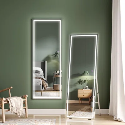The Range NECHE LED Full Length Floor Standing Mirror - white