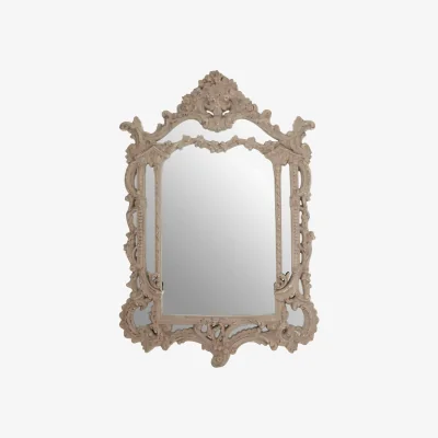 The Range Hexa 3D Effect Light Silver Wall Mirror - Grey